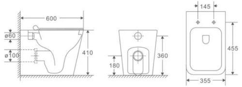 Wellis Aurora tornado ultracsendes álló rimless wc, fehér WF00180