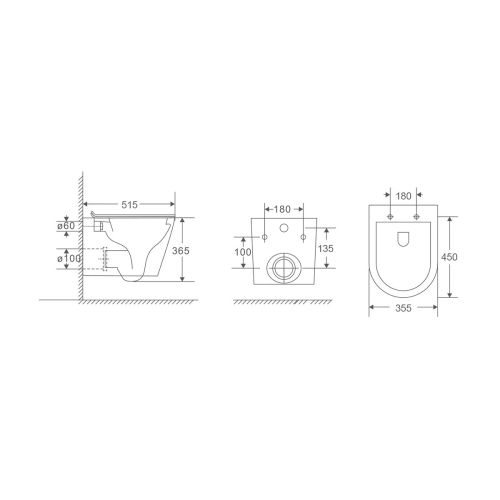 Wellis Clement tornado ultracsendes fali rimless wc WF00175