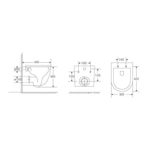 Wellis Sophia tornado ultracsendes fali rimless wc, fehér WF00176