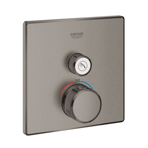 GROHE Grohtherm SmartControl termosztátos színkészlet 1 fogyasztóhoz, brushed hard graphite 29123AL0