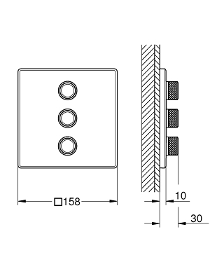 Grohe Grohtherm SmartControl szabályozó, hard graphite 29127A00