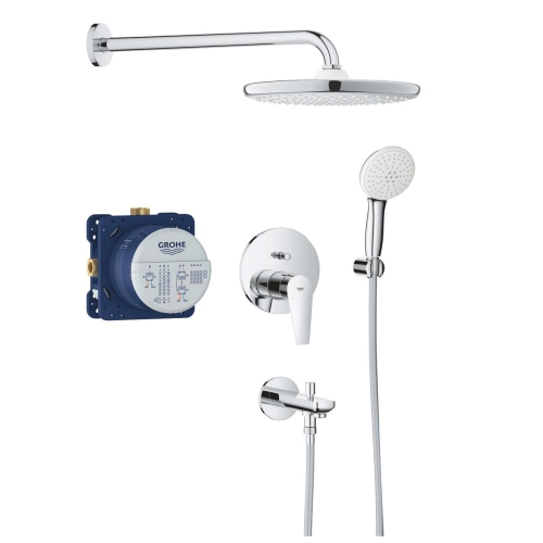 GROHE BauEdge rejtett zuhanyrendszer Tempesta 250 fejzuhannyal kádhoz, króm 25291000