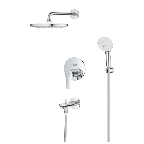 GROHE BauEdge rejtett zuhanyrendszer Tempesta 250 fejzuhannyal kádhoz, króm 25291000