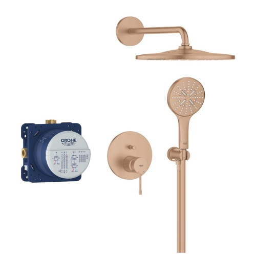 Grohe Essence falsík alatti zuhanyrendszer Mono 310 fejzuhannyal, brushed warm sunset 25287DL0