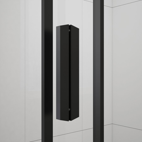 Sapho POLYSAN EASY LINE BLACK 90x80 cm szögletes zuhanykabin transzparent üveggel, matt fekete EL5315B