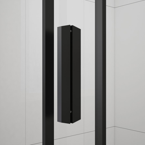 Sapho POLYSAN EASY LINE BLACK 120x90 cm íves zuhanykabin transzparent üveggel, matt fekete EL2715B