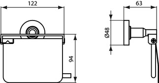 Ideal Standard IOM fedeles wc papír tartó, matt fekete A9127XG