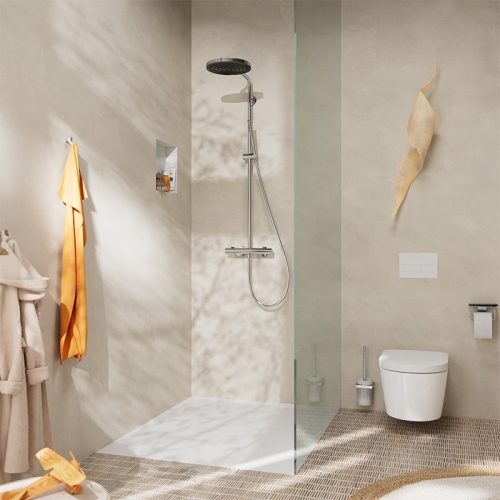 Hansgrohe Pulsify S Puro Showerpipe termosztátos zuhanyrendszer 1jet, króm 24223000