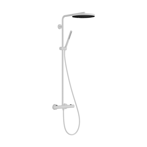 Hansgrohe Pulsify S Puro Showerpipe termosztátos zuhanyrendszer 1jet, matt fehér 24223700