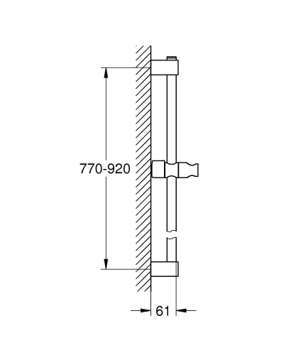 Grohe Tempesta zuhanyrúd, 900 mm, matt fekete 275242431