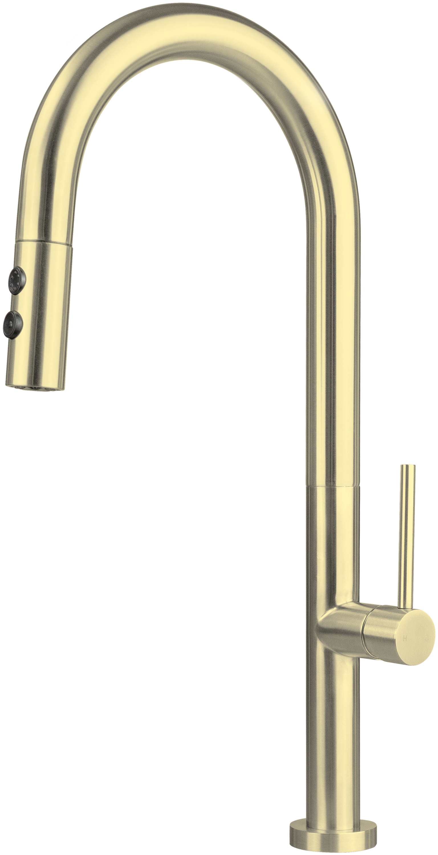 Deante OLFATO kihúzható kifolyós mosogató csaptelep, szálcsiszolt arany BQO_R72M
