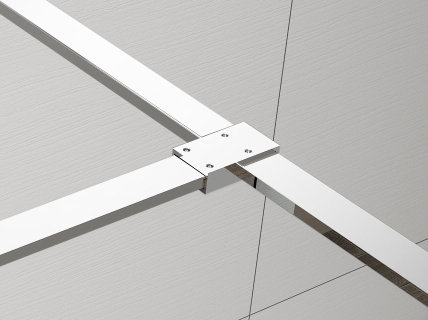 Sapho POLYSAN ESCA Walk-In T-merevítő, króm ES7510