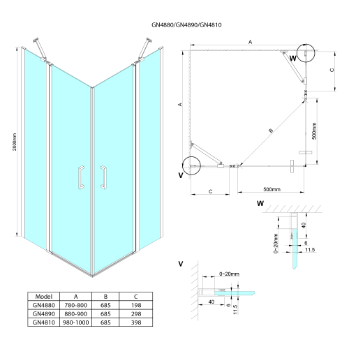 Sapho GELCO LORO 100 cm fix részes nyílóajtó sarokbelépős kabinhoz transzparent üveggel, króm GN4810