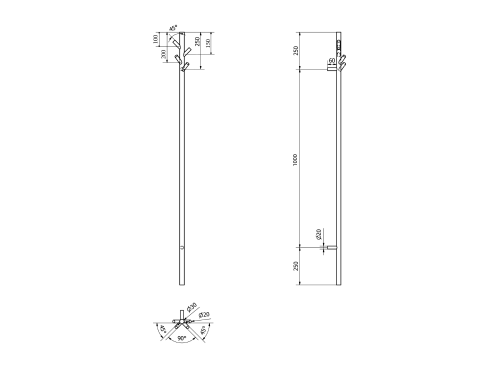 Sapho PASADOR 15x150 cm elektromos törölköző szárító radiátor, króm ER175V