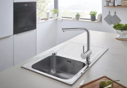 Grohe K500 rozsdamentes acél mosogatótálca, csepegtetővel 31571SD1