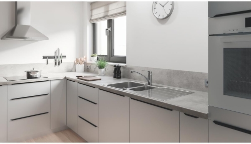 Grohe K500 rozsdamentes acél mosogatótálca, csepegtetővel 31572SD1