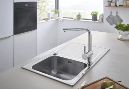 Grohe K500 rozsdamentes acél mosogatótálca, csepegtetővel 31572SD1
