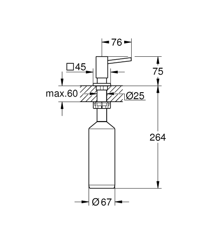 Grohe Cubic szappan/mosogatószer adagoló, króm 40649000