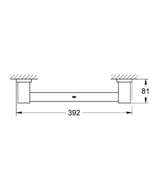 Grohe Essentials Cube kádkapaszkodó, brushed hard graphite 40514AL1