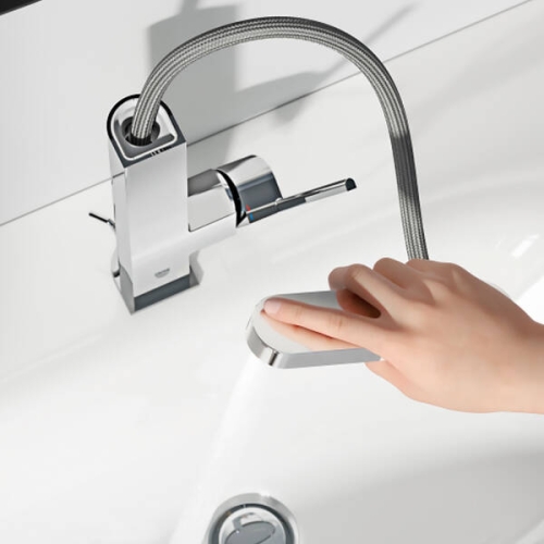 Grohe Plus egykaros magasított mosdócsaptelep L-méret, brushed hard graphite 23843AL3