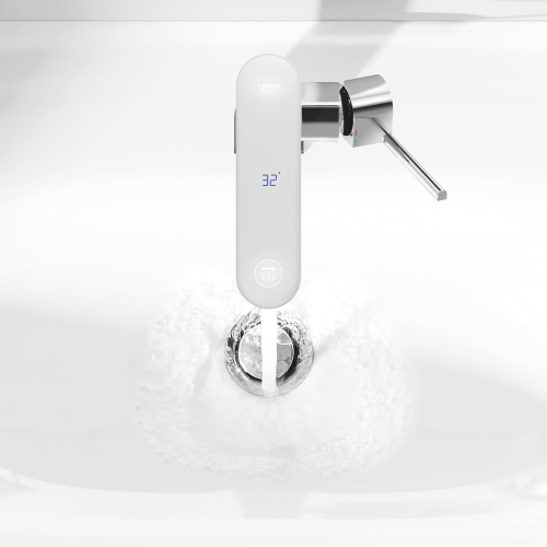 Grohe GROHE Plus egykaros mosdócsaptelep LED-es kijelzővel L-es méret, króm 23959003