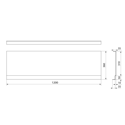 Sapho POLYSAN DEEP PLAIN NIKA 120 cm előlap, fehér 84899