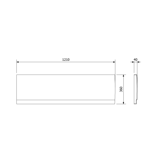 Sapho POLYSAN DEEP PLAIN 120 cm balos előlap, fehér 83666