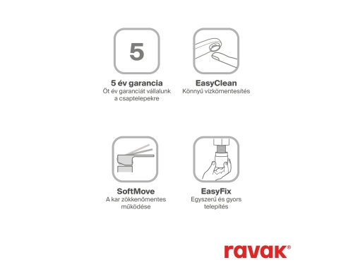 Ravak Life LF 056.00CR álló bidécsaptelep 160 mm, leeresztő nélkül, króm X070475