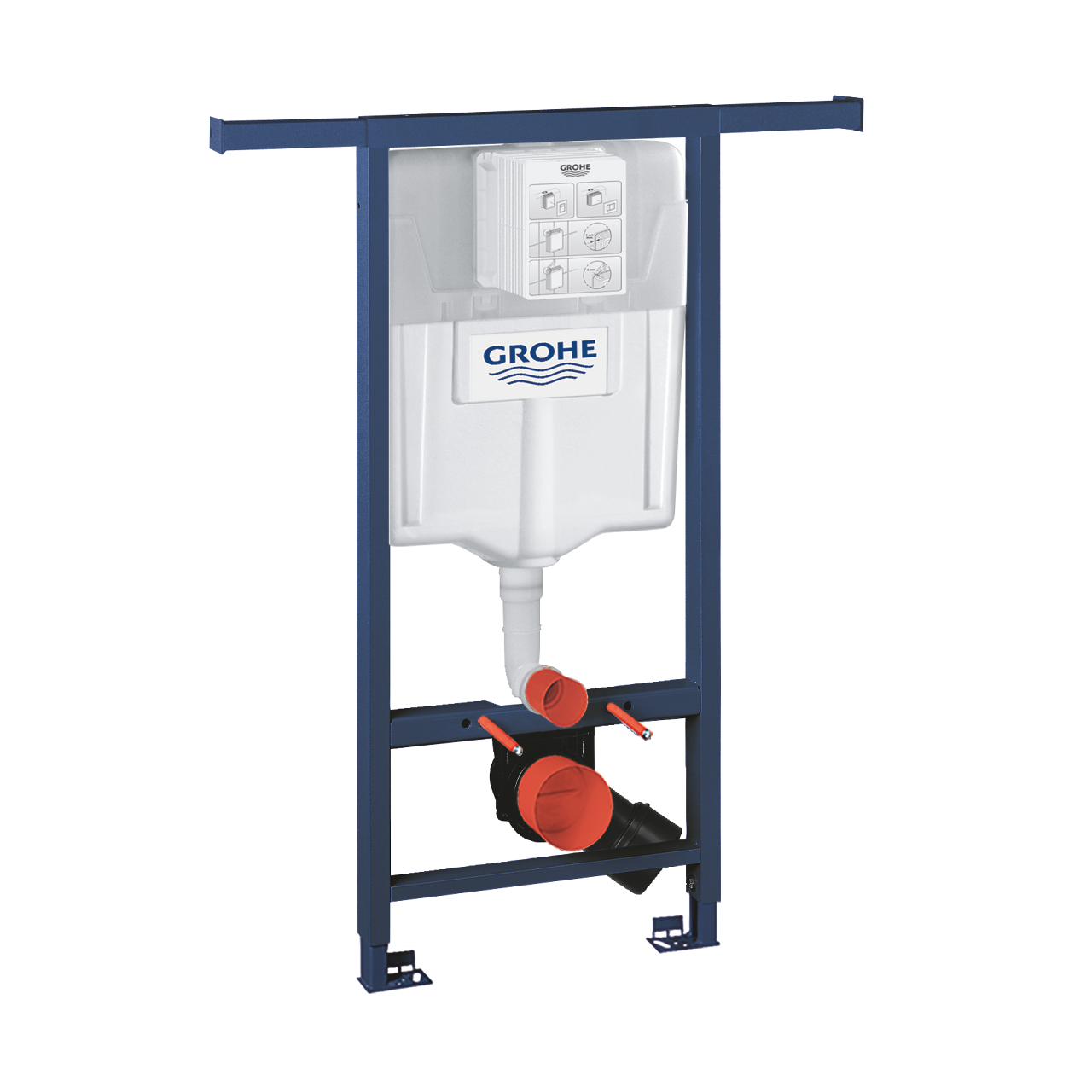 Grohe Rapid SL WC-tartály szerelőkeret (falsík mögötti), 1,13 méteres beépítési magasság, tengelyes beépítéséhez 38588001