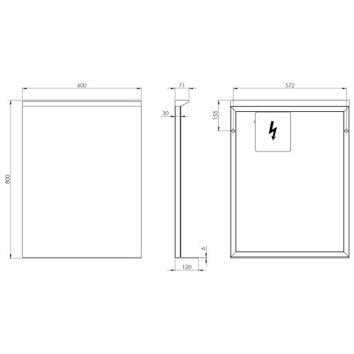 Sapho TRAKA 60x80 cm LED tükör polccal TK060