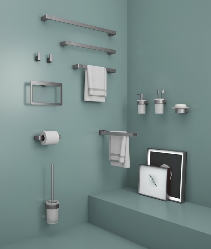 Sapho PIRENEI WC-kefetartó, gun metal PI330381