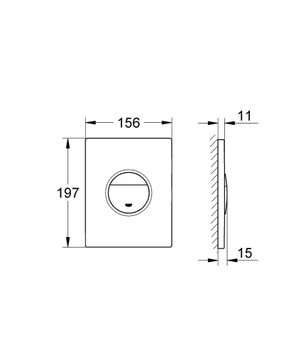 Grohe Sail wc nyomólap, króm 38965000