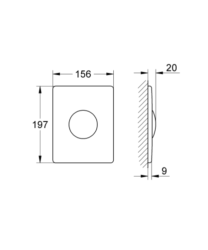 Grohe Skate wc nyomólap, rozsdamentes acél 38445SD0