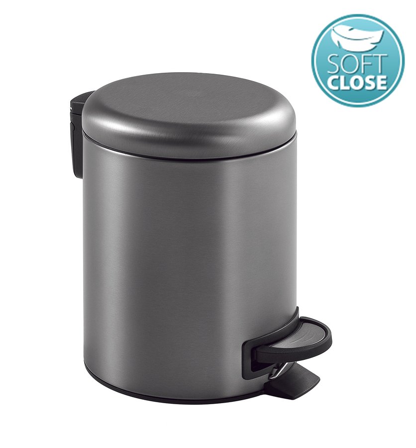 Sapho POTTY Soft Close 5l szemetes, gun metal 330981