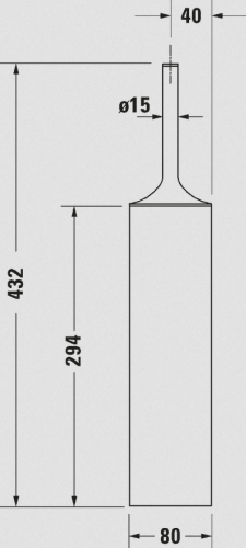 Duravit Starck T álló wc kefe tartó, szálcsiszolt nemesacél 0099457000