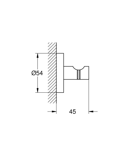 Grohe Start fürdőköntös akasztó, supersteel 41173DC0