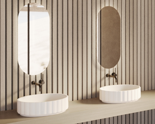 Riho CATCHING WAVES 62x38 cm mosdótál, matt fehér W045002105