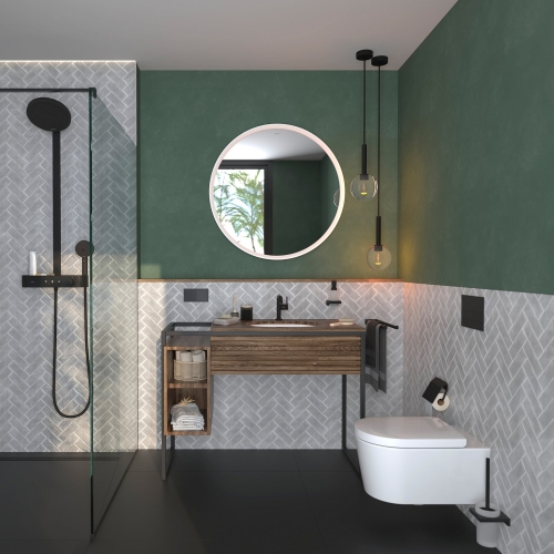 Hansgrohe EluPura S Fali WC Set 540 perem nélküli AquaFall Flush WC ülőkével és SoftClose, QuickRelease fedéllel, HygieneEffect 62021450