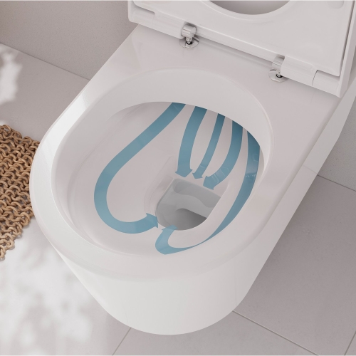 Hansgrohe EluPura S Fali WC Set 540 perem nélküli AquaFall Flush WC ülőkével és SoftClose, QuickRelease fedéllel, SmartClean 61119450