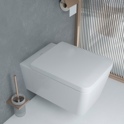 Hansgrohe EluPura Q Fali WC szett 540 perem nélküli AquaFall Flush WC ülőkével és SoftClose, QuickRelease fedéllel, SmartClean 61117450