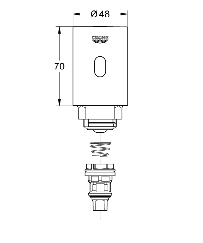 Grohe Tectron utólagos felszerelési egység, króm 37427000