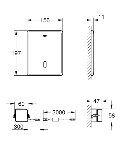 Grohe Tectron Skate Infravörös elektronika wc öblítőtartályhoz, rozsdamentes acél 38698SD1