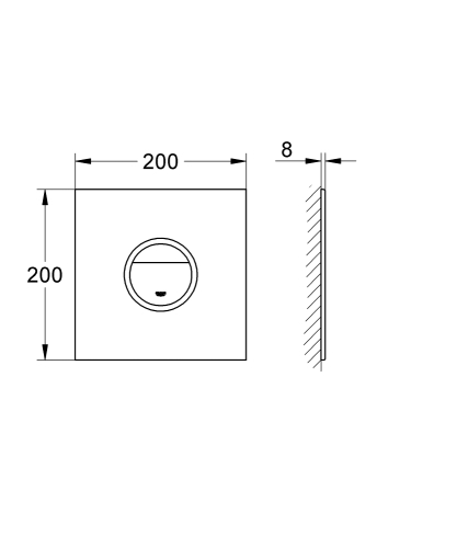 Grohe Veris Light nyomólap világítással, hold fehér 38915LS0