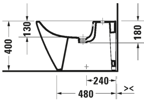 Duravit D-Neo álló bide, fehér 2294100000