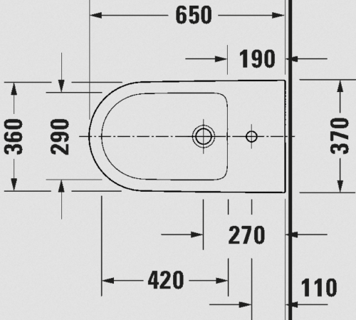 Duravit D-Neo álló bide, fehér 2294100000