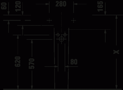 Duravit D-Neo 65x48 cm mosdó, fehér 2367650000