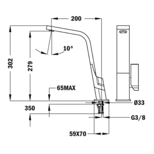 Teka ICon IC915 mosogató csaptelep, króm 339150210 (K)