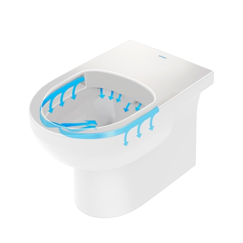 Duravit No.1 perem nélküli hátsó kifolyású álló wc 21840900002