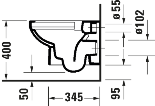 Duravit No.1 Compact perem nélküli fali wc ülőkével szett 45750900A1