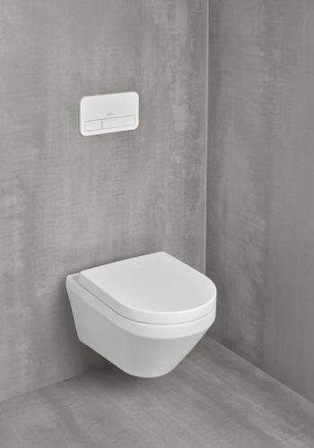 Villeroy & Boch Architectura fali WC kombipack, TwistFlush öblitő perem nélküli wc ülőkével 4694CL01